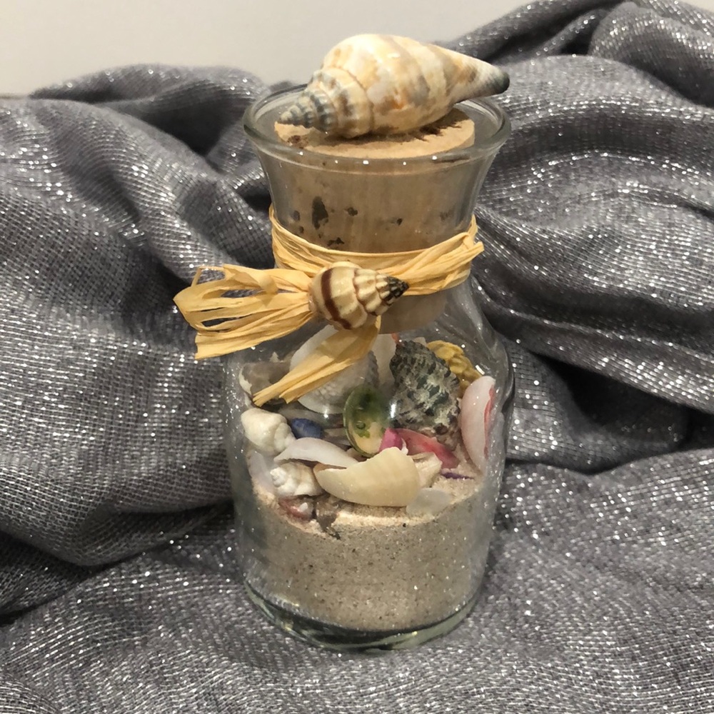 Handmade Decorative seashell jar